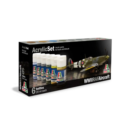 Italeri 432AP - Zestaw farb akrylowych - II w.ś. Lotnictwo RAF 6 x 20 ml