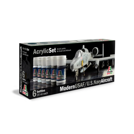 Italeri 431AP - Zestaw farb akrylowych - Modern USAF/US Navy Aircraft 6 x 20 ml
