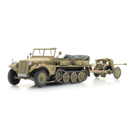 Artitec 6870490 - Pojazd gąsienicowy Sd.Kfz. 10 + PAK 38, Afrika