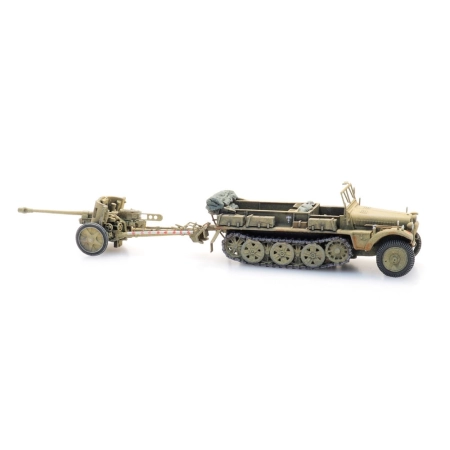 Artitec 6870490 - Pojazd gąsienicowy Sd.Kfz. 10 + PAK 38, Afrika