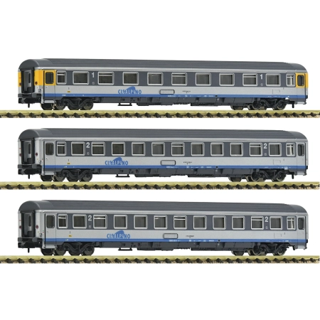 Fleischmann 6260019 - Zestaw 3 wagonów pasażerskich EUROFIMA, Cisalpino, Ep.V-VI