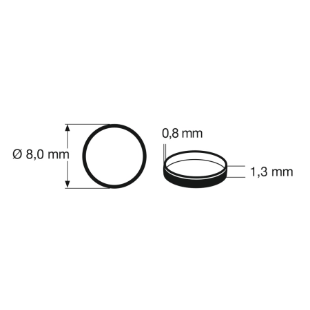 Fleischmann 648009 - Gumka przyczepnościowa Ø 16,4 x 1,3 mm / 10szt.