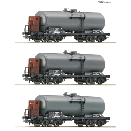 Roco 6600062 - Zestaw 3 wagonów cystern, Ep.II, DRG