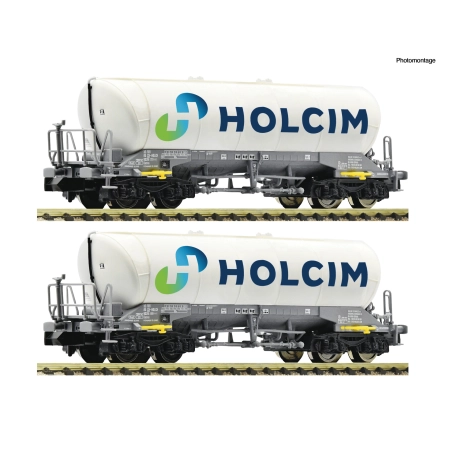 Fleischmann 6660047 - Zestaw 2 wagonów cystern Uacns, Holcim, Ep.VI
