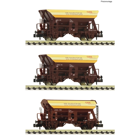 Fleischmann 6660057 - Zestaw 3 wagonów samowyładowczych, ÖBB, Ep.V-VI