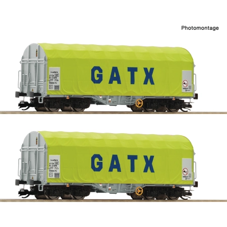 Roco 6680011 - Zestaw 2 wagonów plandekowych GATX