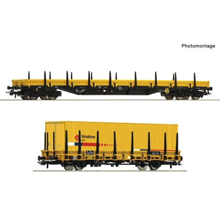 Roco 77029 - Zestaw 2 wagonów kłonicowych, Ep.VI Strukton Rail