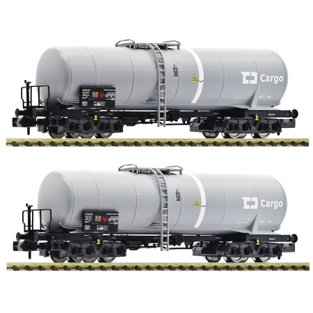 Fleischmann 825818 - Zestaw 2 wagonów cystern Zacns, CD-Cargo, Ep.VI