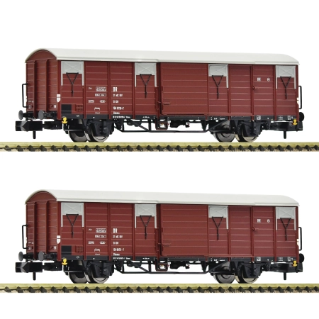 Fleischmann 826210 - Zestaw 2 wagonów towarowych Glmms, DR, Ep.IV