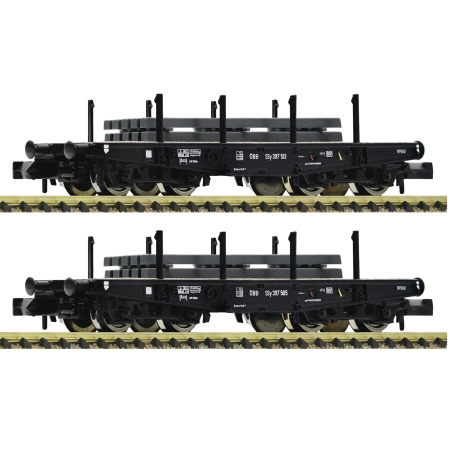 Fleischmann 845607 - Zestaw 2 wagonów towarowych Ssy z płytami, ÖBB, Ep.III