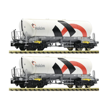 Fleischmann 848901 - Zestaw 2 wagonów silosów Uacns 932, HOLCIM, Ep.VI