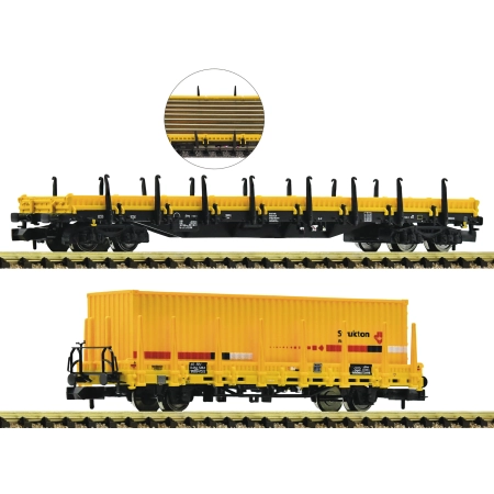 Fleischmann 880908 - Zestaw 2 wagonów towarowych, Strukton Rail, Ep.VI