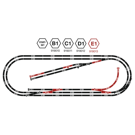Fleischmann 919013 - Zestaw torów E1