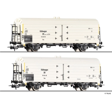 Tillig 70087 - Zestaw 2 wagonów chłodniczych Thrs, DR, ep. III