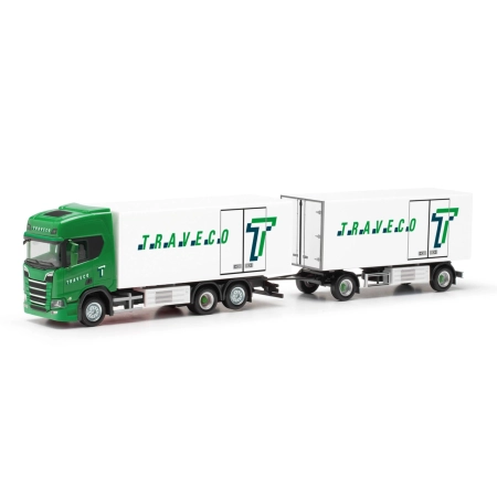 Herpa 317788 - Scania CR20 HD z naczepą chłodnią "Traveco"