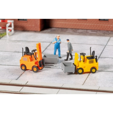 Auhagen 41692 - 2 wózki widłowe DFG 1002 z 2 skrzyniami transportowymi