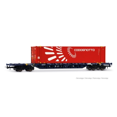 Rivarossi HR6705 - Wagon kontenerowy Sgnss, Mercitalia Intermodal, ep. VI „CODOGNOTTO”