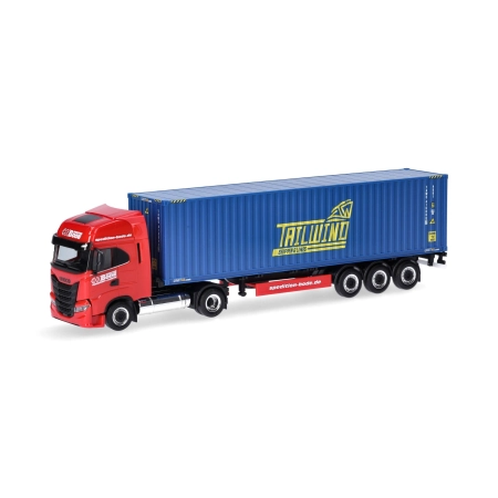 Herpa 317368 - Ciężarówka przegubowa z kontenerem LNG Iveco S-Way "HH Bode/Tailwind