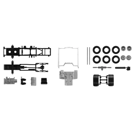Herpa 084550 - Podwozie DAF XF Euro 6 z osłoną podwozia, zawartość: 2 szt.
