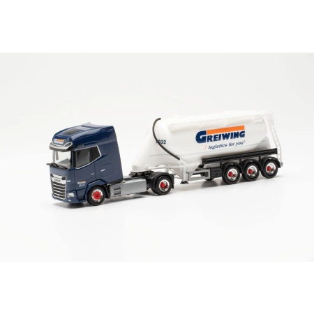 Herpa 316811 - Ciężarówka przegubowa DAF XG+ z silosem na wymiona "Greiwing" (Nadrenia Północna-Westfalia/Duisburg)
