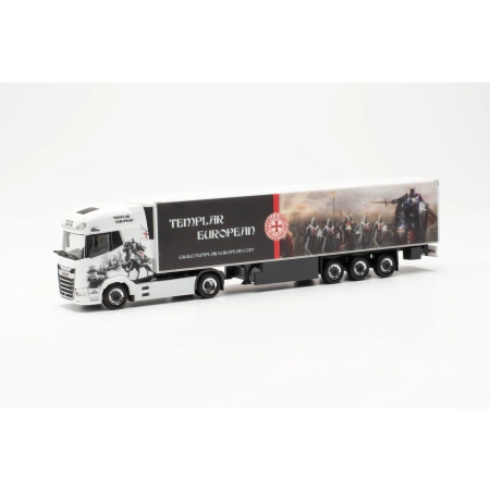 Herpa 316873 - Ciężarówka z naczepą chłodnią DAF XG+ "Templar European" (Polska/Ostrów Wielkopolski)
