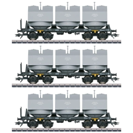 Märklin 48263 - Zestaw 3 wagonów do przewozu wapna Slmmp, DR, Ep.IV „Buna”