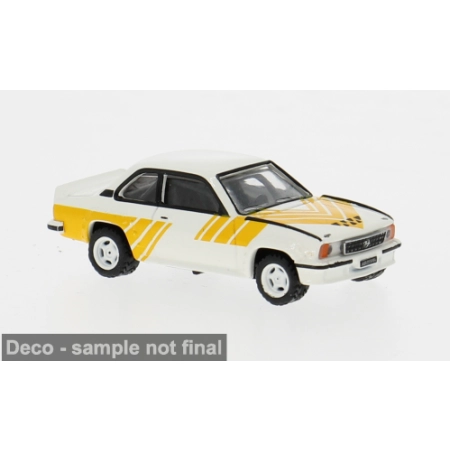 Brekina 20772 - Opel Ascona B i400, biały/żółty, 1980