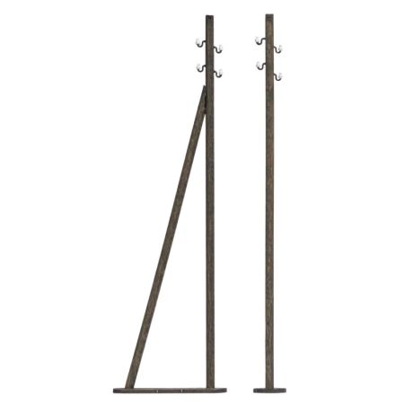 Busch 1753 - 2 drewniane słupy do linii napowietrznej