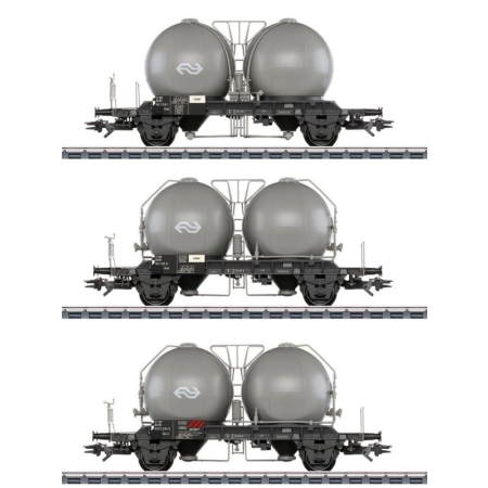 Märklin 46632 - Zestaw 3 wagonów do przewozu kulistych ładunków Uces i Ucs-y, NS, Ep.IV