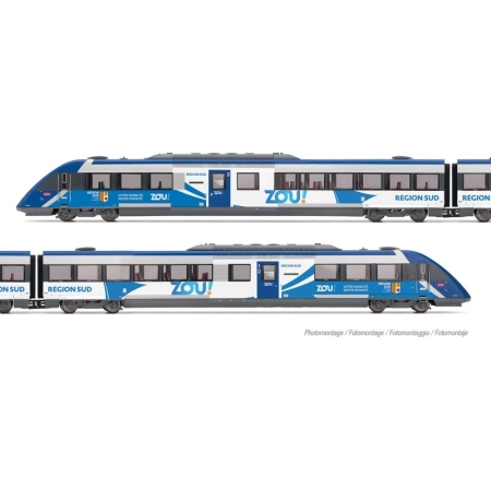 Jouef HJ2482S - Zestaw trakcyjny X 72500 „PACA ZOU”, 2-częściowy, SNCF, Ep.VI, dźwięk DC