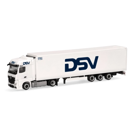 Herpa 318198 - Mercedes-Benz Actros Bigspace Lowliner naczepa chłodnia "DSV"