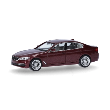 Herpa 430692-005 - BMW serii 5 Saloon, czerwony metalik Aventurine