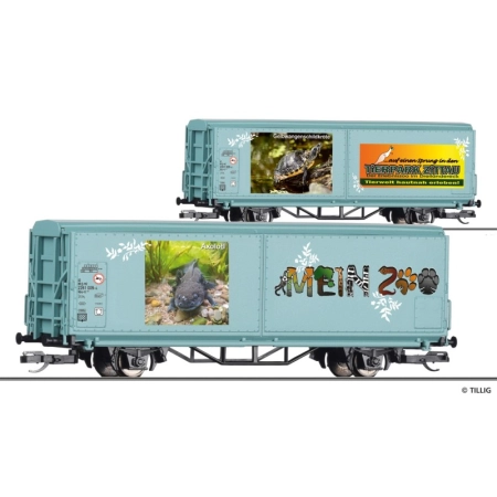 Tillig 14858 - Wagon z przesuwanymi ścianami Hbis-tt, Mein Zoo, Ep.VI