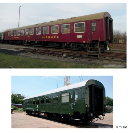 Tillig 70079 - Zestaw 2 wagonów pasażerskich „Museumszug”, OSEF, Ep.VI