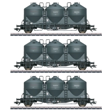 Märklin 48264 - Zestaw 3 wagonów silosowych Kds 67, DB, ep. III