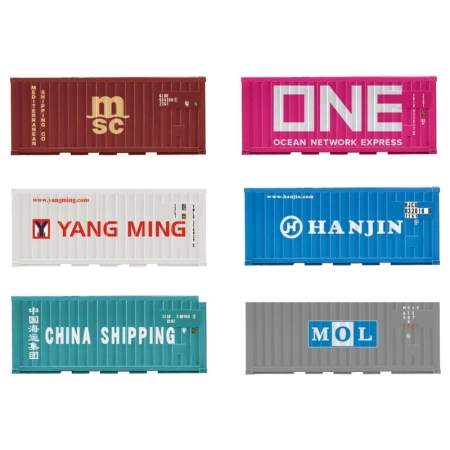 Trix 66589 - 6 kontenerów, 20', Ep.VI