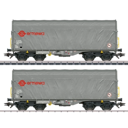 Märklin 47230 - Zestaw 2 wagonów z plandeką przesuwną Shimmns, Ermewa, ep. VI