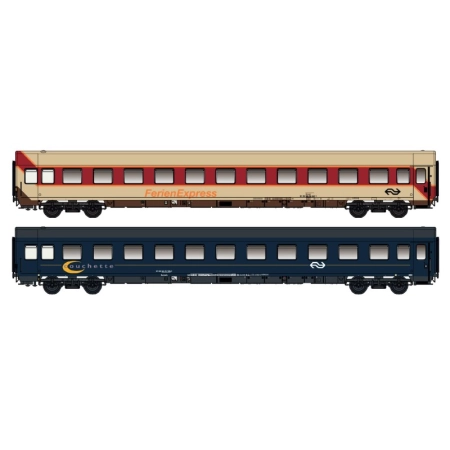 L.S. Models LS96029N - Zestaw 2 wagonów leżakowych Bcvmh, ex TUI, NS, epoka IV-V