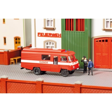 mini-car 66061 - Robur LO 3000 półautobus strażacki, zestaw do składania
