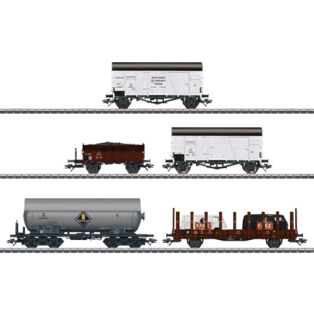 Märklin 48834 - Zestaw 5 wagonów towarowych, DSB, Ep.III
