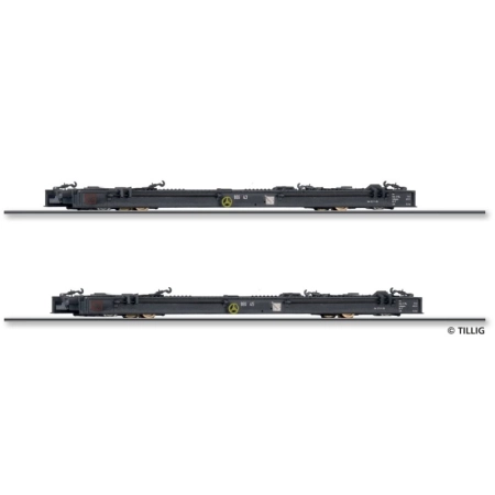 Tillig 15976 - Zestaw 2 wagonów rolkowych (Rf4), BEG, Ep.V