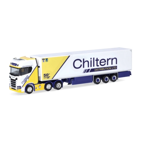 Herpa 316712 - Scania CS 20 HD 6x2 naczepa chłodnia "Chiltern" (Anglia/Peterborough)