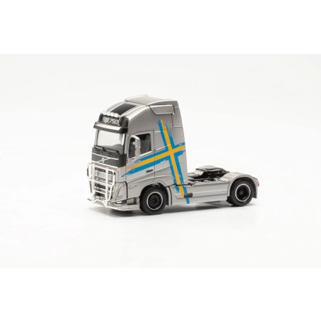 Herpa 315289-003 - Volvo FH 16 Gl. XL ze wspornikiem lampy i osłoną przeciwuderzeniową, srebrny