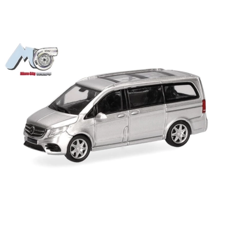 Herpa 87MC000076 - MicroCity: Mercedes-Benz klasy V, srebrny