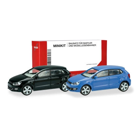 Herpa 014366 - MiniKit: VW Polo 5-drzwiowy niebieski czarny