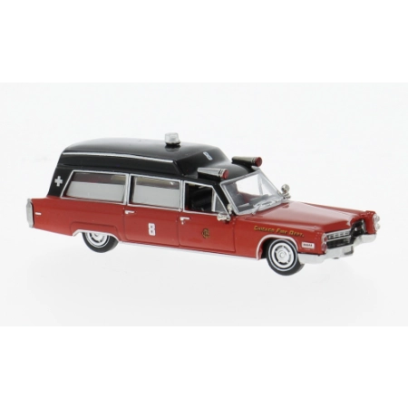 Brekina 19780 - Cadillac Meteor Ambulance z Chicago Fire