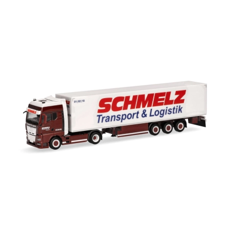 Herpa 317351 - Ciężarówka z naczepą skrzyniową MAN TGX GX "Schmelz Kassel"