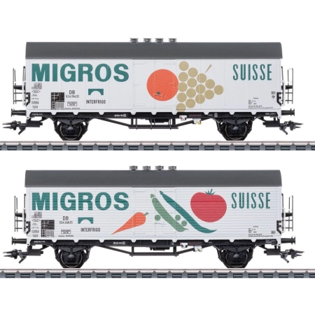 Märklin 46173 - Zestaw 2 wagonów chłodniczych Tnoms 35, DB, Ep.III „MIGROS”