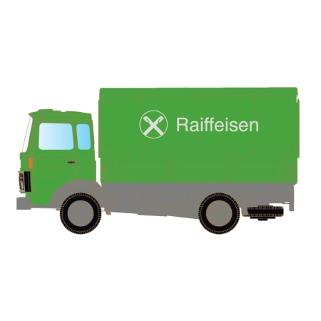 MiNiS LC4882 - Volvo F4/6 z platformą/plandeką, Raiffeisen