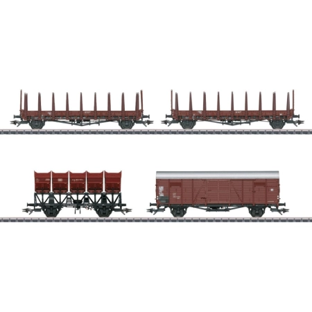 Märklin 46664 - Zestaw 4 wagonów towarowych, DB, Ep. IV